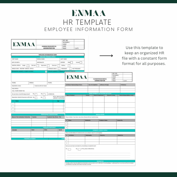 Employee Information Form - نموذج معلومات الموظف